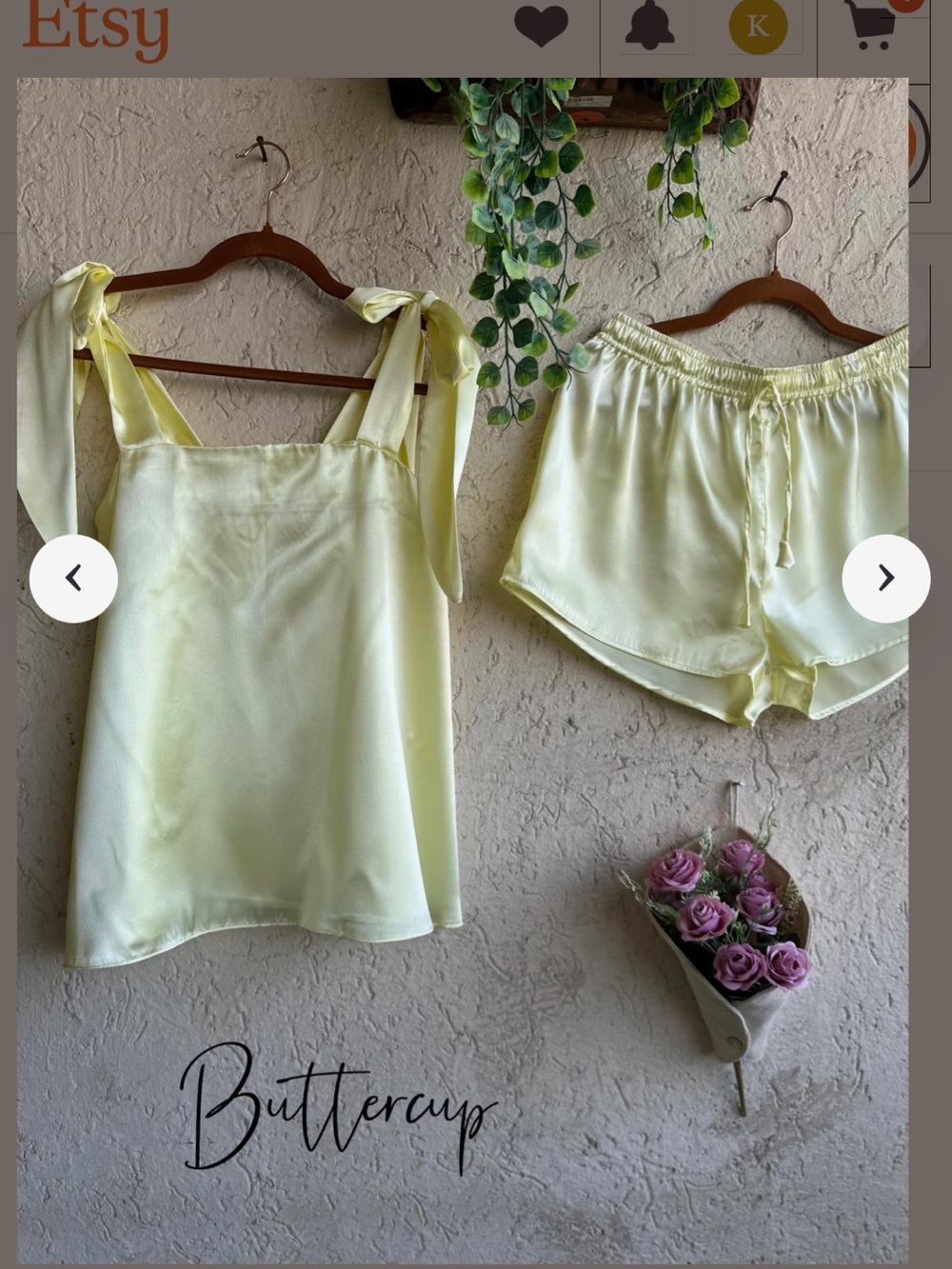 Butter Satin Tie-Shoulder Cami & Shorts Sleep Set - Buttercup Yellow
